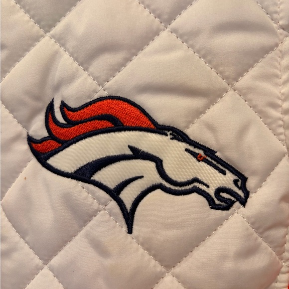 NFL Broncos Team Apparel White and Black Jacket - Picture 2 of 4